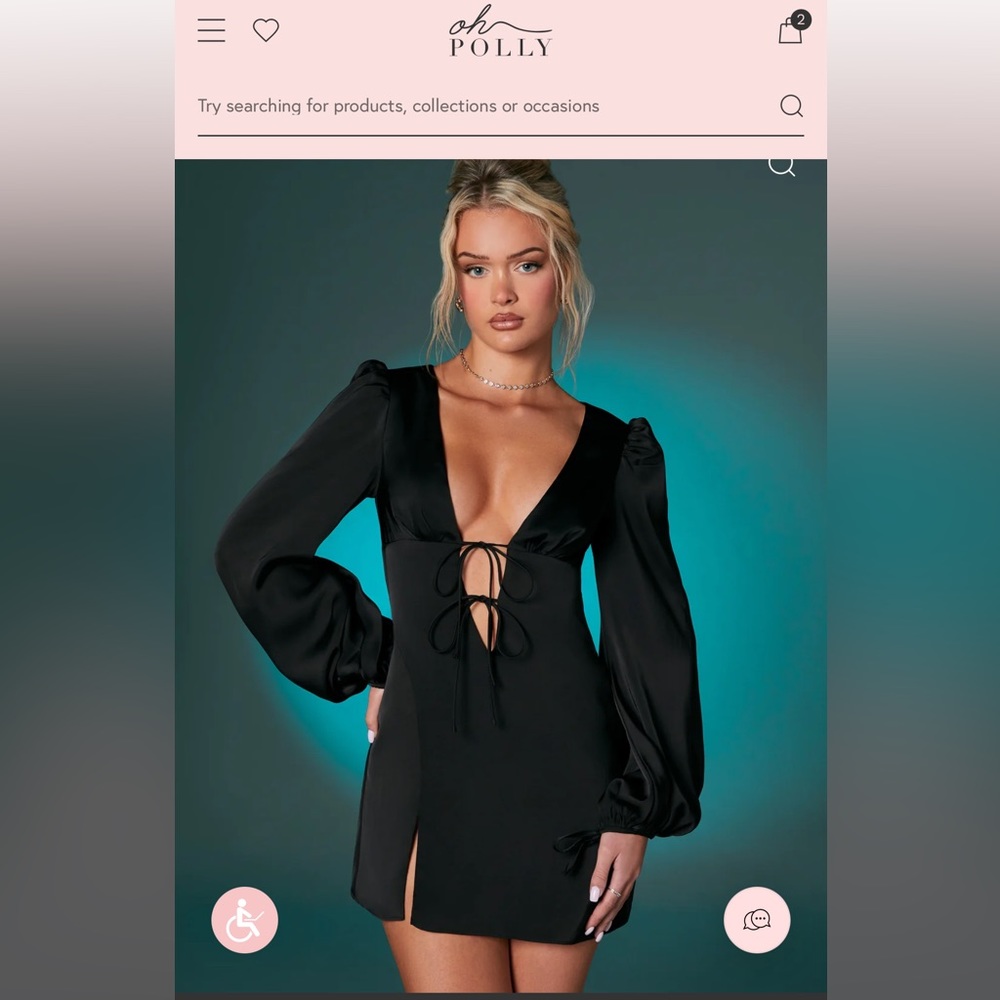 VANNA
Balloon Sleeve Mini Dress in Black